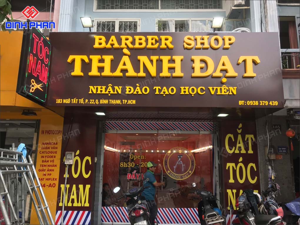 Thiết Kế Thi Công Bảng Hiệu Barber Shop Trọn Gói, Ấn Tượng