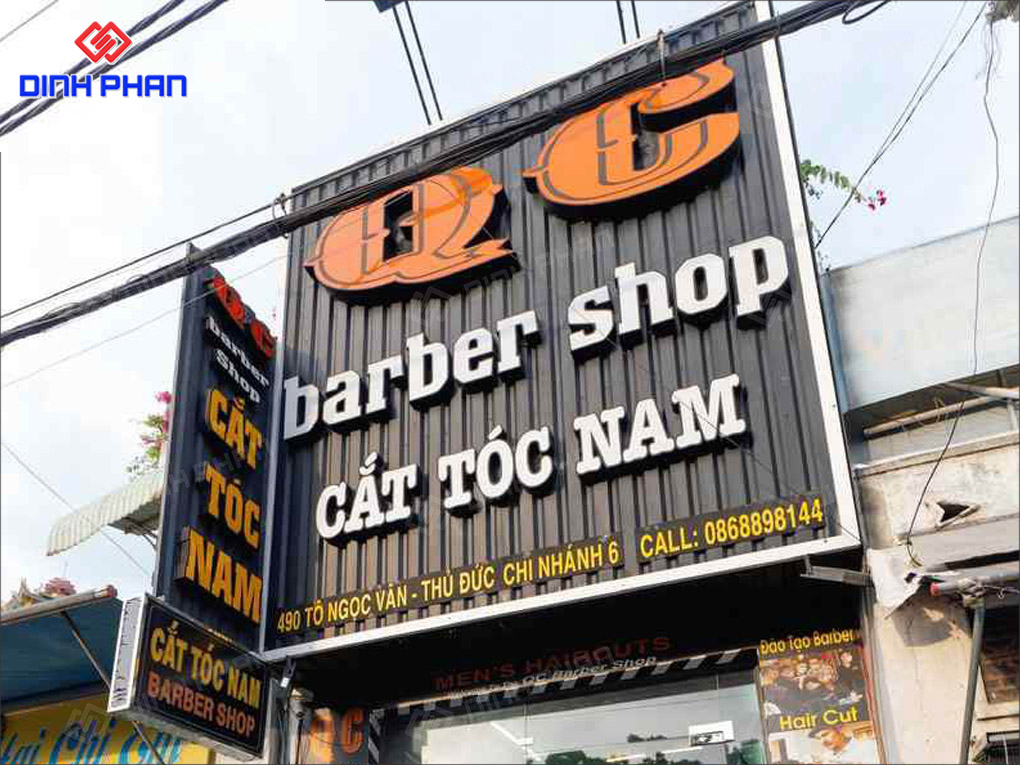 Thiết Kế Thi Công Bảng Hiệu Barber Shop Trọn Gói, Ấn Tượng