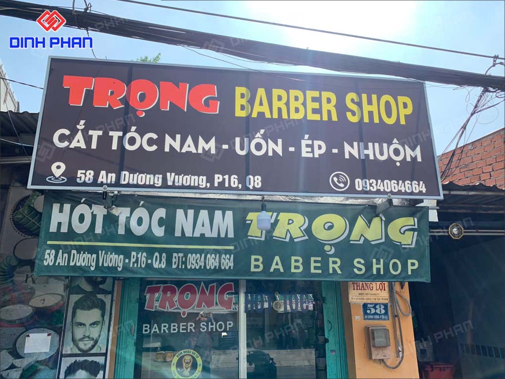 Thiết Kế Thi Công Bảng Hiệu Barber Shop Trọn Gói, Ấn Tượng