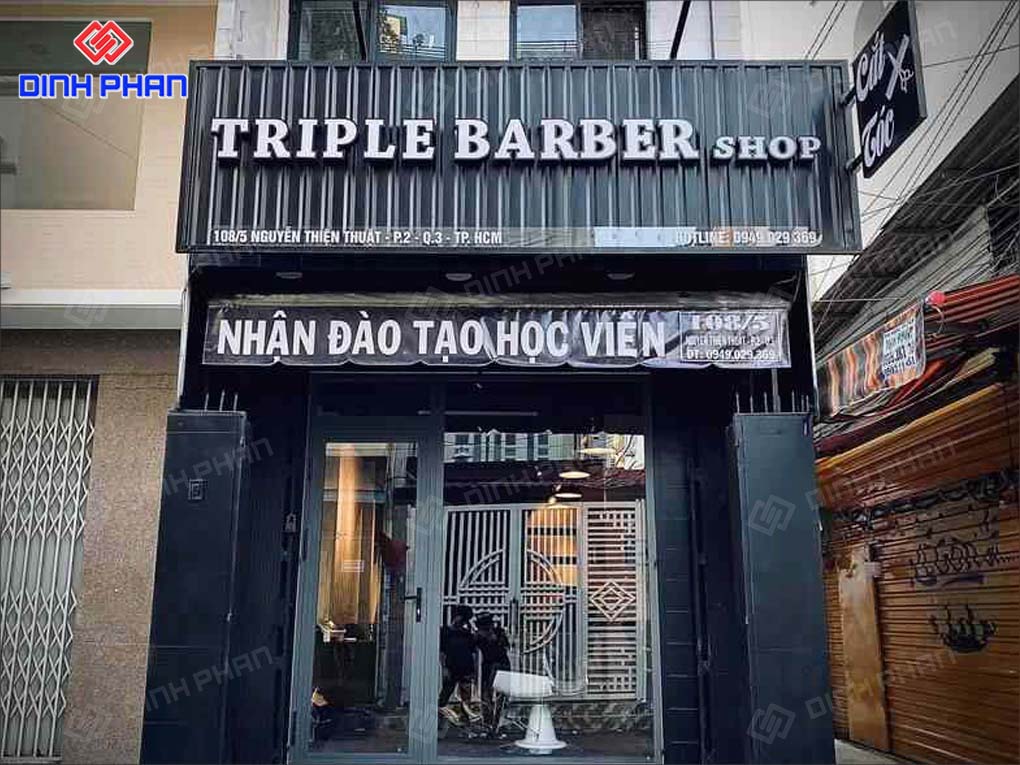 Thiết Kế Thi Công Bảng Hiệu Barber Shop Trọn Gói, Ấn Tượng