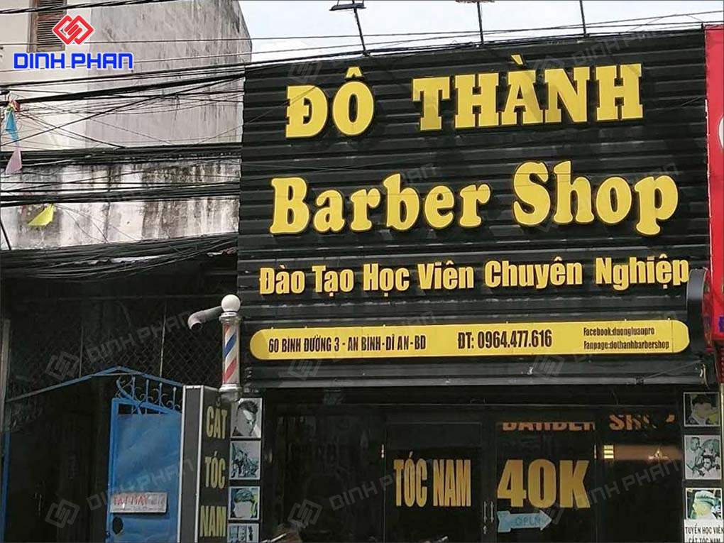 Thiết Kế Thi Công Bảng Hiệu Barber Shop Trọn Gói, Ấn Tượng