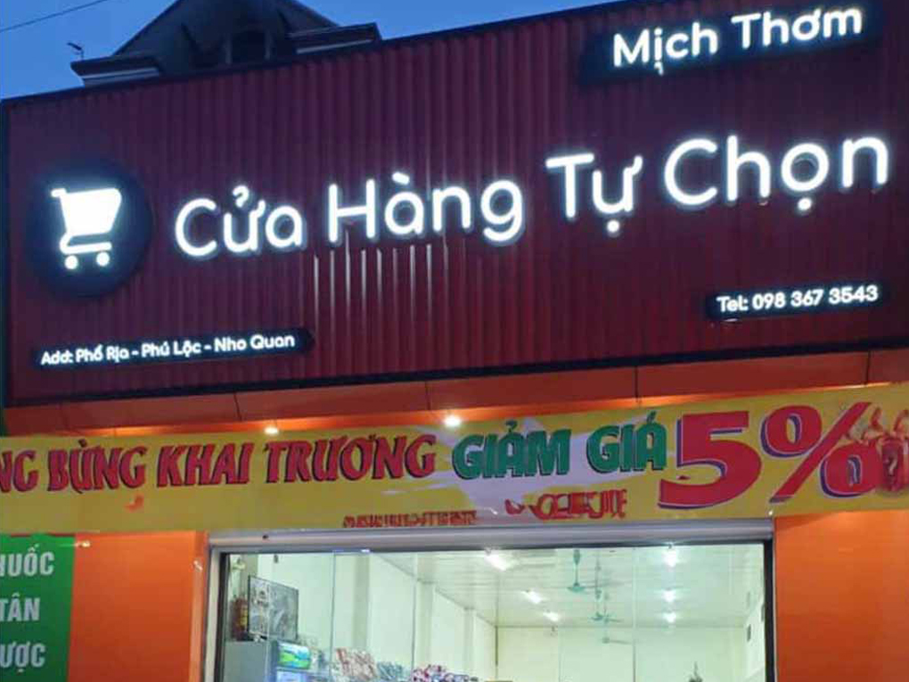 Làm Bảng Hiệu Cửa Hàng Trọn Gói, Đẹp Mắt, Ấn Tượng