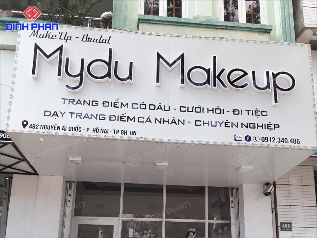 Thiết Kế, Thi Công Bảng Hiệu Makeup Trọn Gói, Ấn Tượng