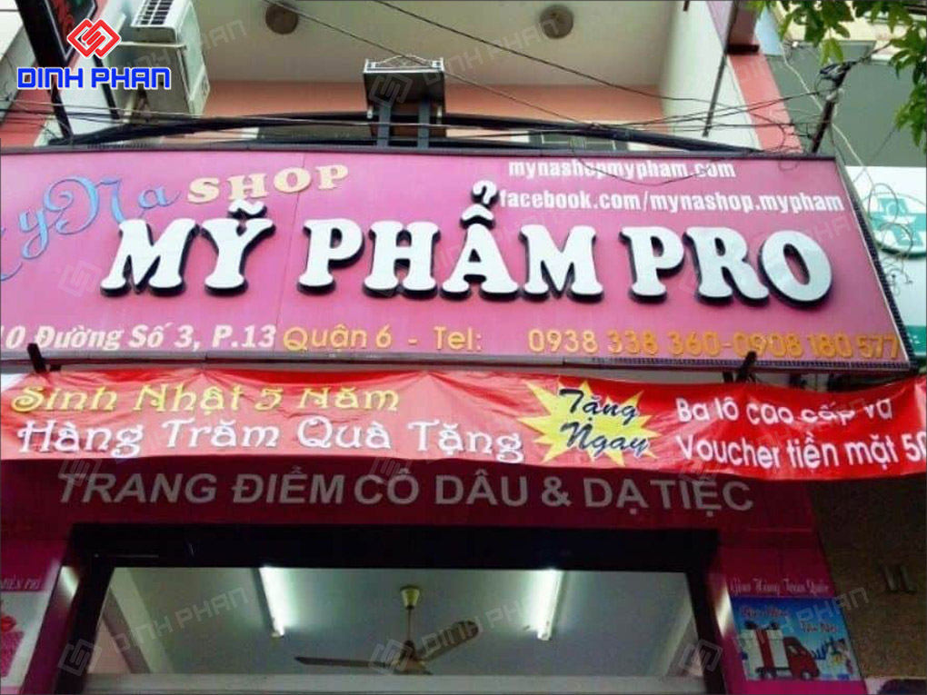 Làm Bảng Hiệu Mỹ Phẩm Đẹp, Khẳng Định Uy Tín, Hút Khách