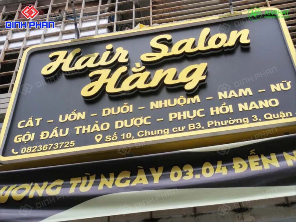 Làm Bảng Hiệu Salon Tóc Trọn Gói, Độc Đáo, Giá Rẻ