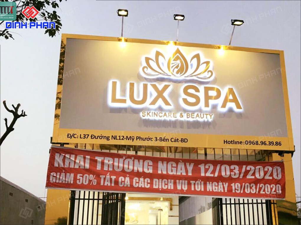 Làm Biển Quảng Cáo Spa Trọn Gói, Tinh Tế, Chuyên Nghiệp