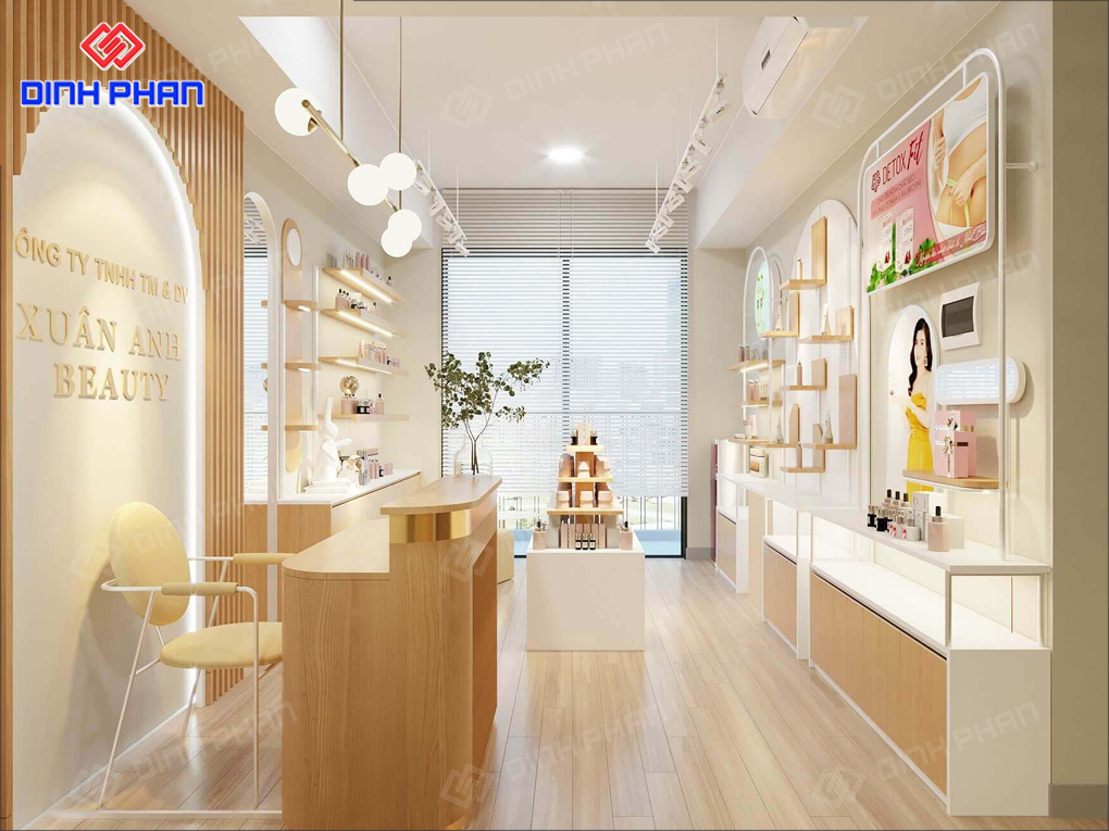 Thiết Kế Shop Mỹ Phẩm Sang Trọng, Hiện Đại, Uy Tín