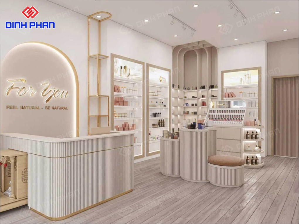 Thiết Kế Shop Mỹ Phẩm Sang Trọng, Hiện Đại, Uy Tín