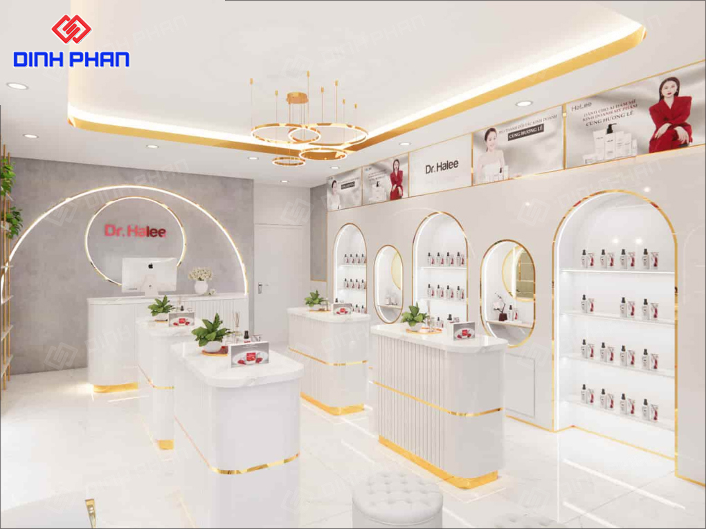 Thiết Kế Shop Mỹ Phẩm Sang Trọng, Hiện Đại, Uy Tín