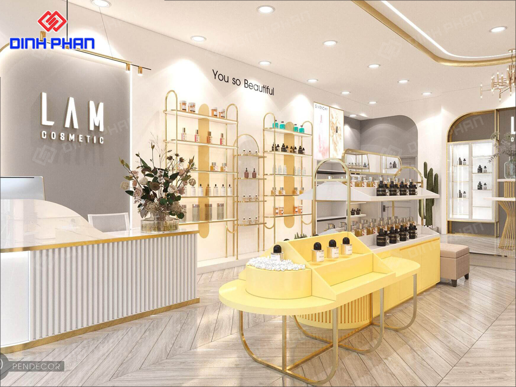 Thiết Kế Shop Mỹ Phẩm Sang Trọng, Hiện Đại, Uy Tín