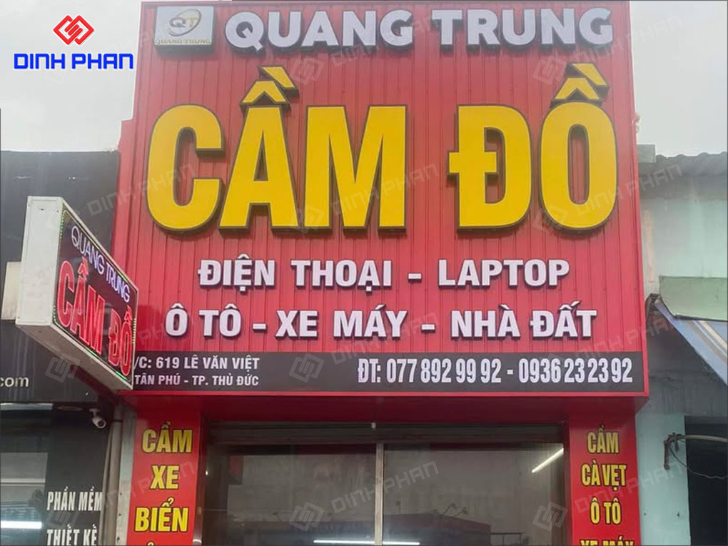 Dịch Vụ Làm Bảng Hiệu Cầm Đồ Uy Tín, Chuyên Nghiệp