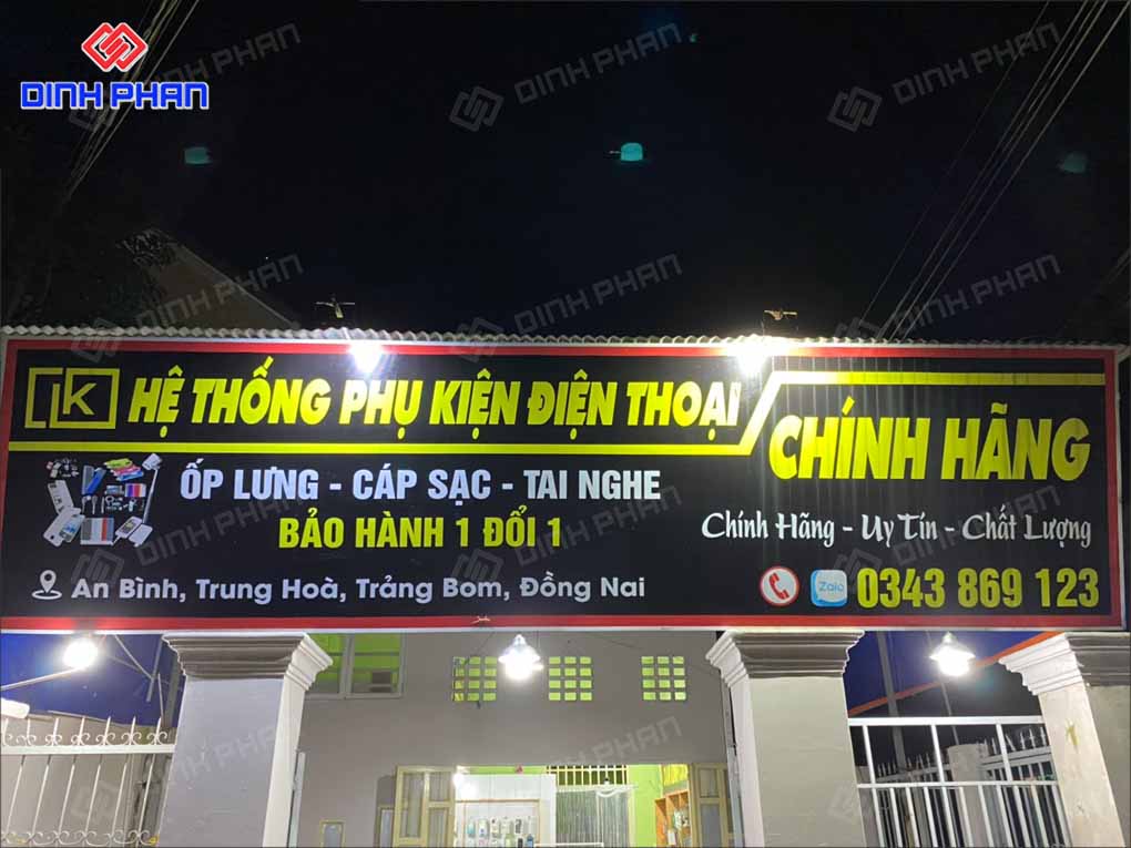 Làm Bảng Hiệu Phụ Kiện Điện Thoại Ấn Tượng, Thu Hút