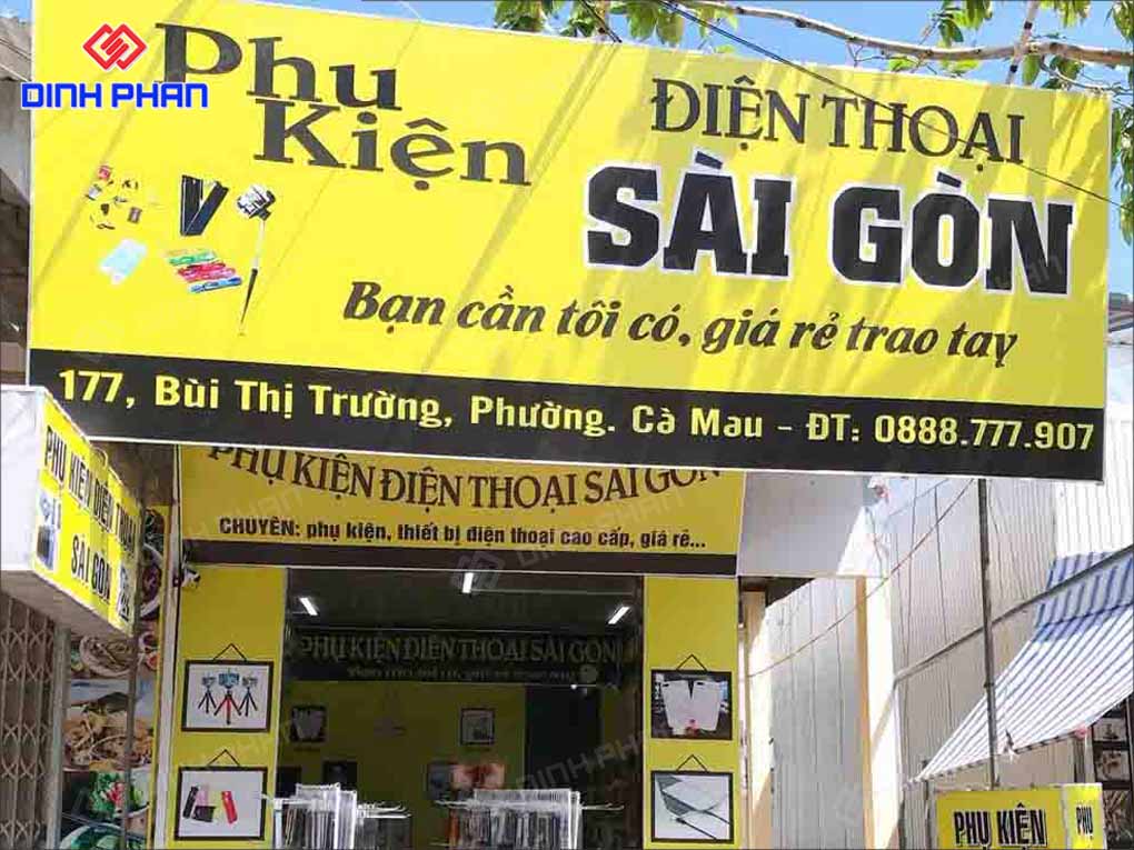 Làm Bảng Hiệu Phụ Kiện Điện Thoại Ấn Tượng, Thu Hút