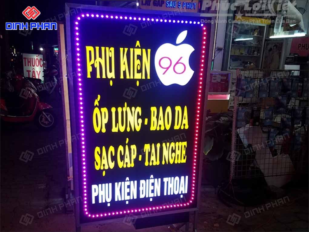 Làm Bảng Hiệu Phụ Kiện Điện Thoại Ấn Tượng, Thu Hút