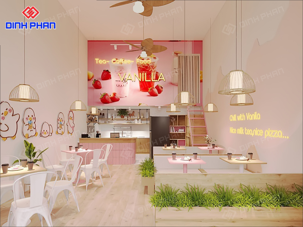 Decor Quán Trà Sữa Phong Cách, Đẹp Độc, Ấn Tượng