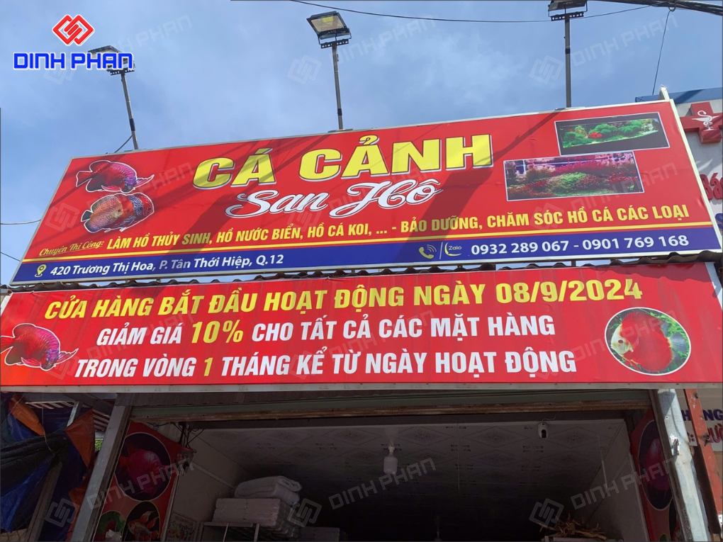 15+ Mẫu Bảng Hiệu Cá Cảnh Đẹp Mắt, Nổi Bật, Hút Khách