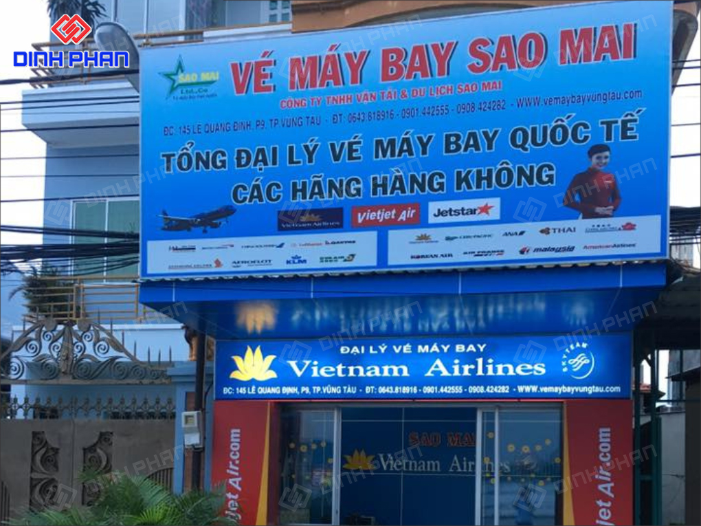 Làm Bảng Hiệu Vé Máy Bay Trọn Gói, Chuyên Nghiệp Làm Bảng Hiệu Vé Máy Bay Trọn Gói, Chuyên Nghiệp