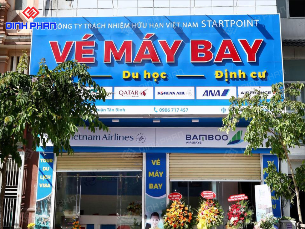 Làm Bảng Hiệu Vé Máy Bay Trọn Gói, Chuyên Nghiệp Làm Bảng Hiệu Vé Máy Bay Trọn Gói, Chuyên Nghiệp