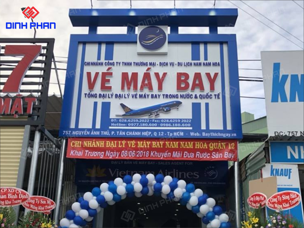 Làm Bảng Hiệu Vé Máy Bay Trọn Gói, Chuyên Nghiệp Làm Bảng Hiệu Vé Máy Bay Trọn Gói, Chuyên Nghiệp
