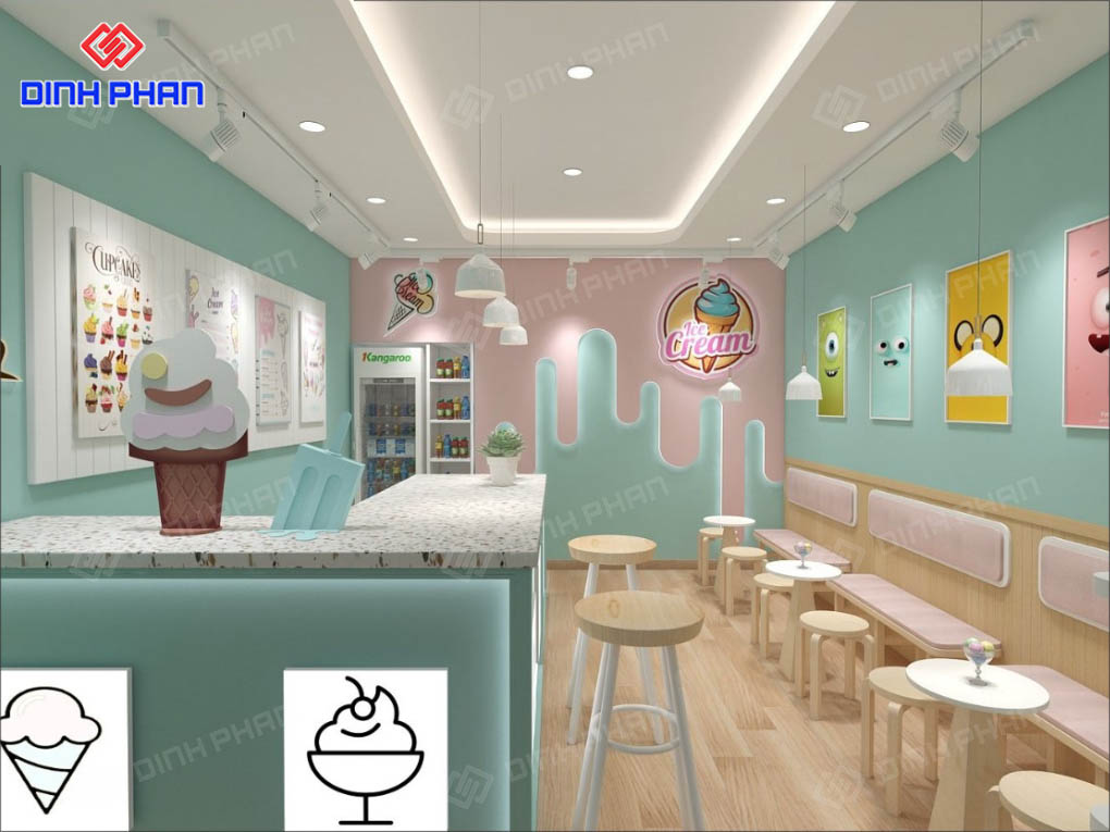 Top 25 Mẫu Thiết Kế Quán Kem Nhỏ Độc Đáo, Hút Khách Top 25 Mẫu Thiết Kế Quán Kem Nhỏ Độc Đáo, Hút Khách