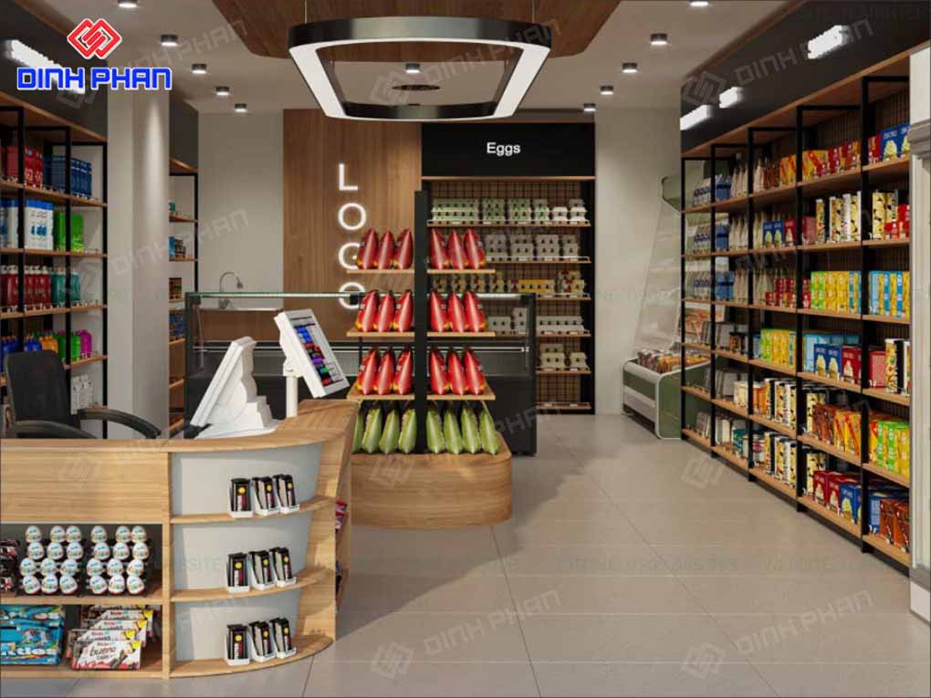 15+ Mẫu Thiết Kế Siêu Thị Mini Đẹp, Tiện Nghi, Hiện Đại