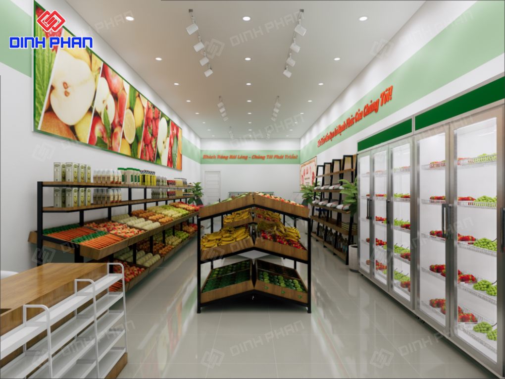 15+ Mẫu Thiết Kế Cửa Hàng Thực Phẩm Sạch Đẹp, Hiện Đại