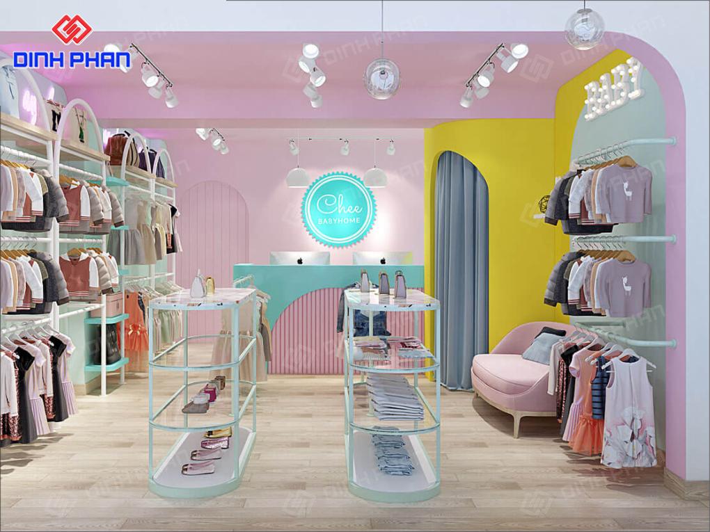 25+ Mẫu Thiết Kế Shop Quần Áo Trẻ Em Đẹp, Thời Thượng