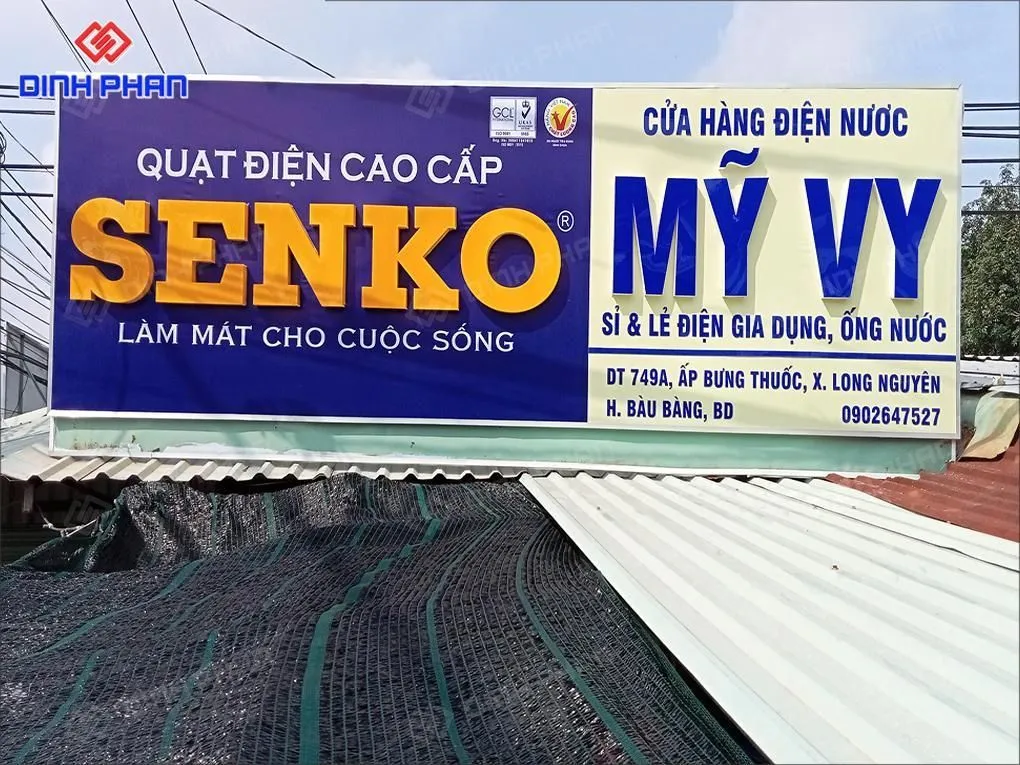 Bảng hiệu cửa hàng điện nước