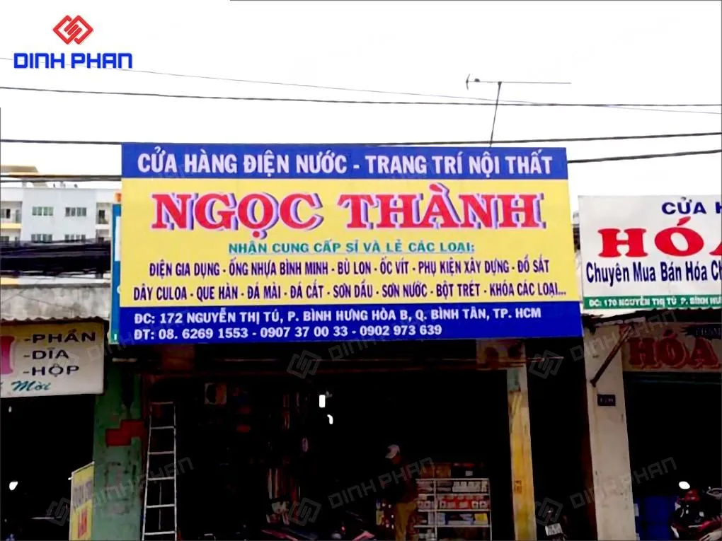 Bảng hiệu cửa hàng điện nước
