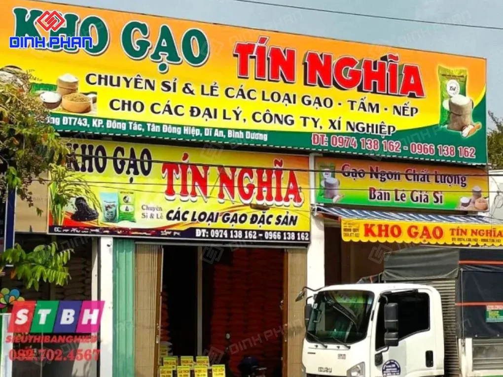 Bảng hiệu đại lý gạo