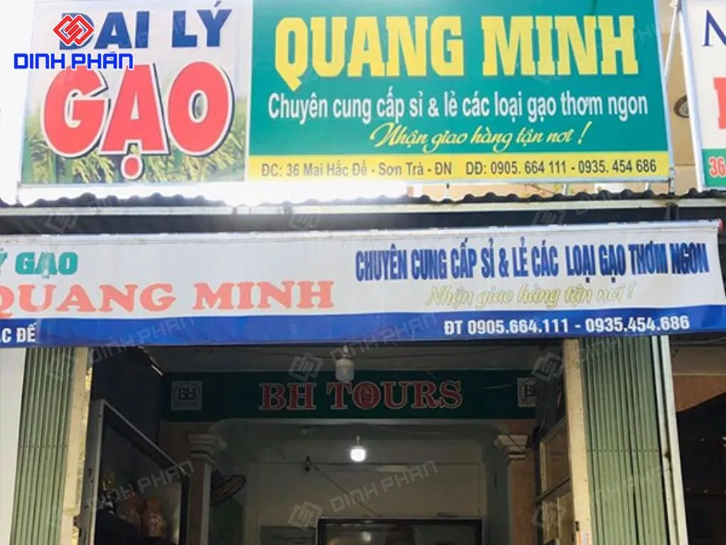 Bảng hiệu đại lý gạo