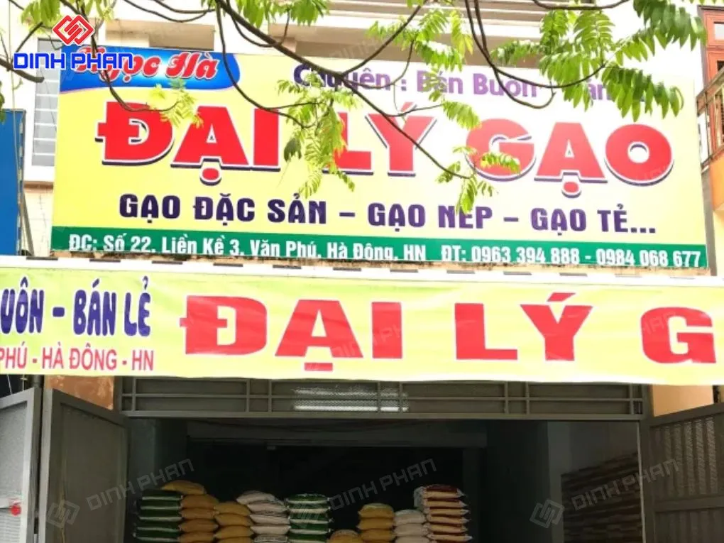 Bảng hiệu đại lý gạo