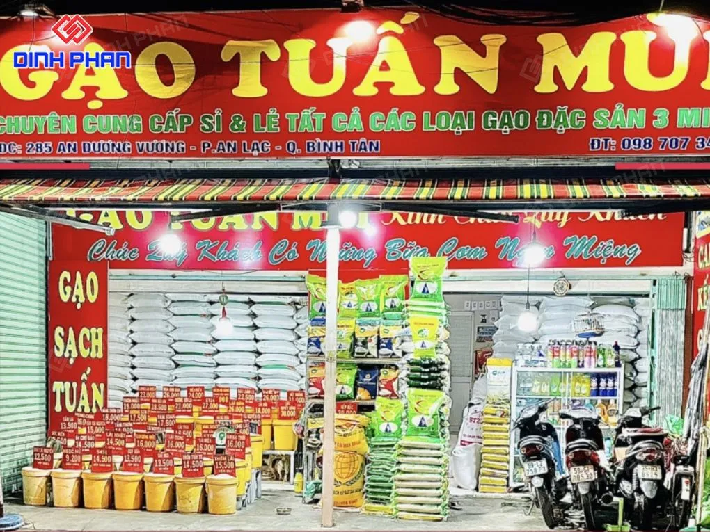 Bảng hiệu đại lý gạo