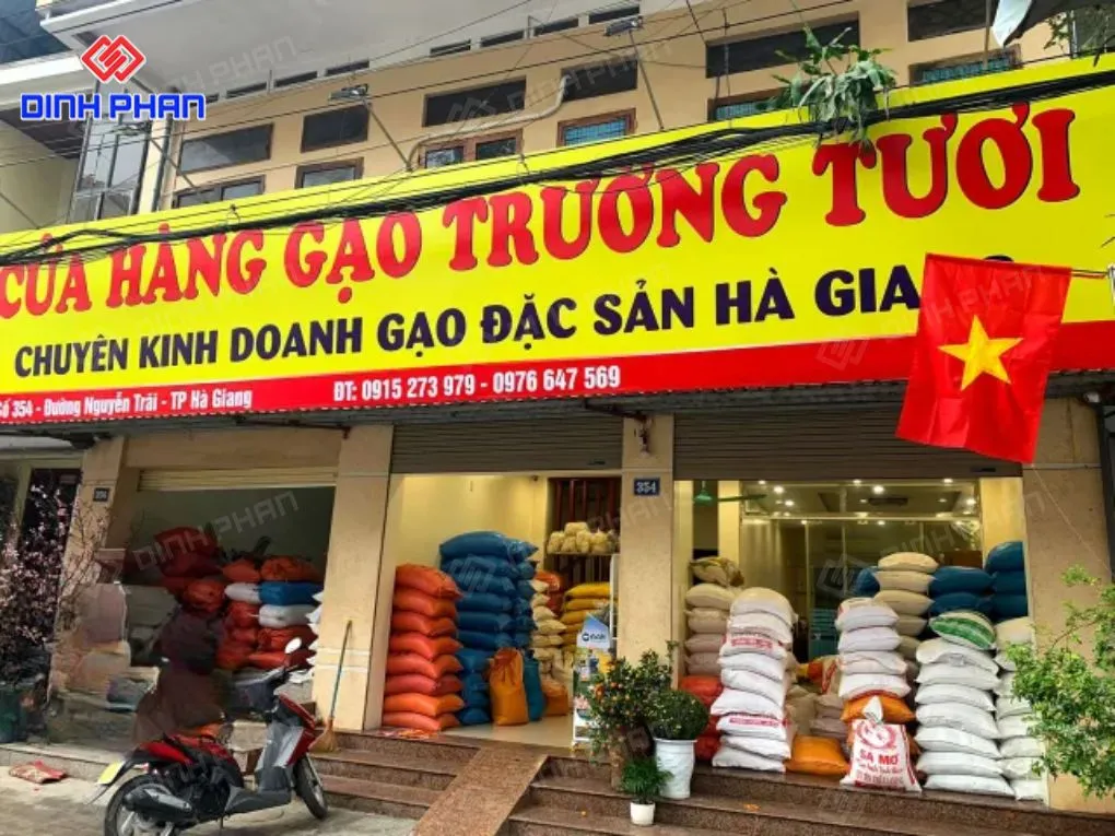 Bảng hiệu đại lý gạo
