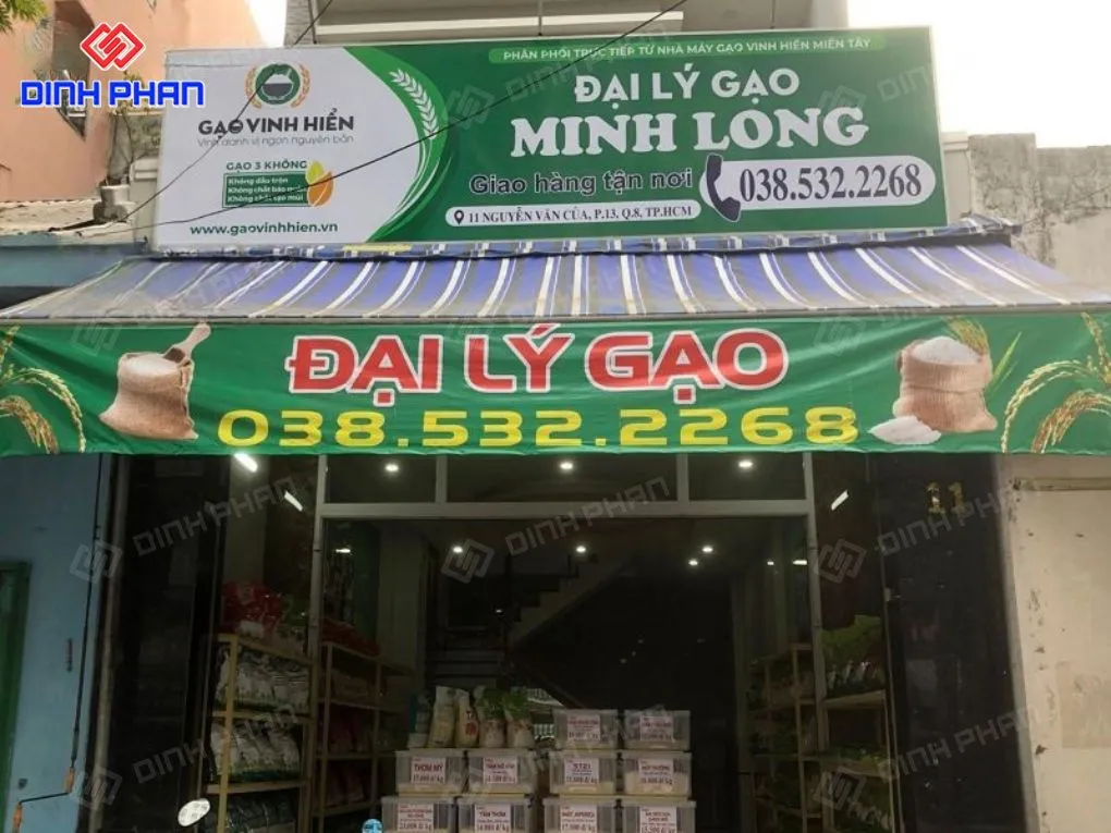 Bảng hiệu đại lý gạo