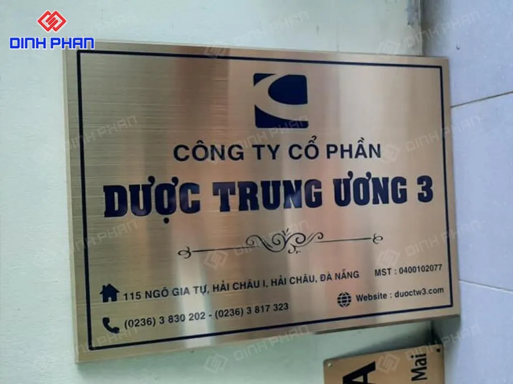Bảng tên inox