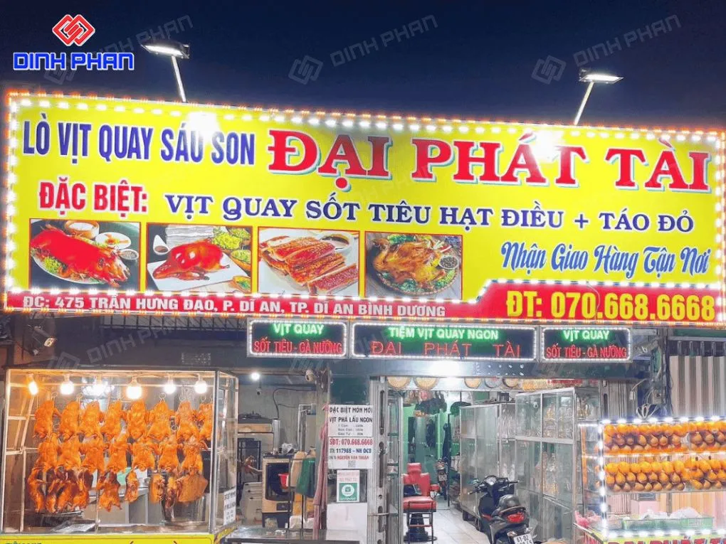 Biển quảng cáo vịt quay