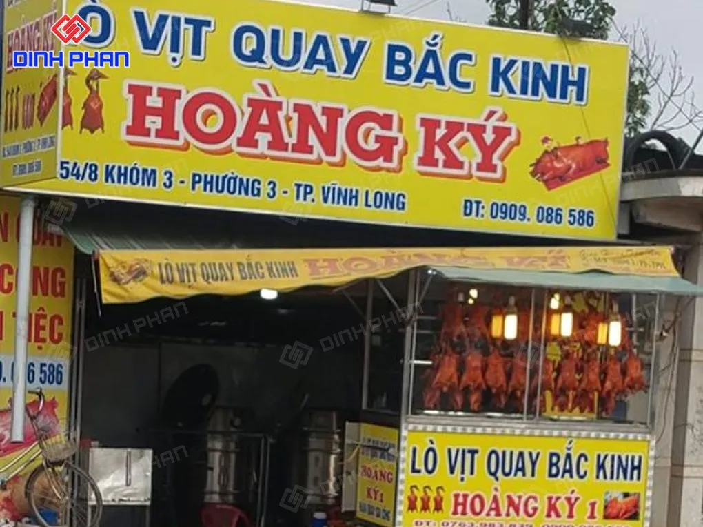 Biển quảng cáo vịt quay