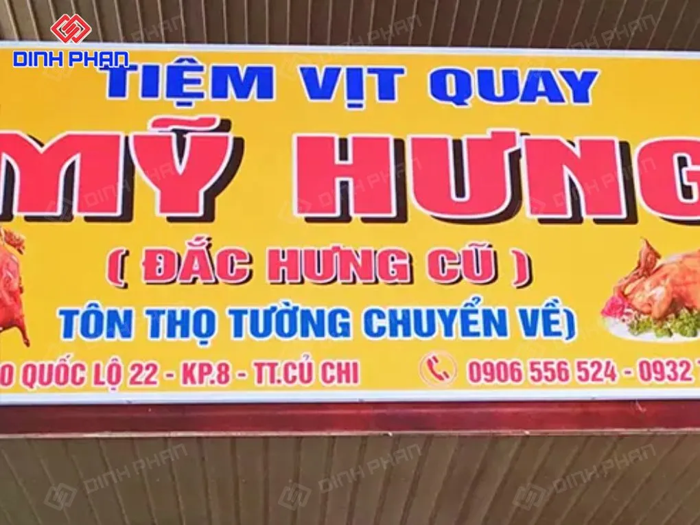 Biển quảng cáo vịt quay
