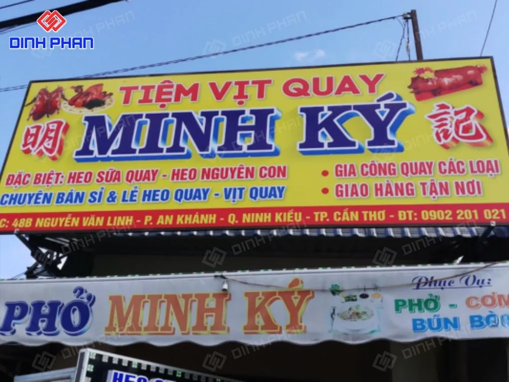 Biển quảng cáo vịt quay