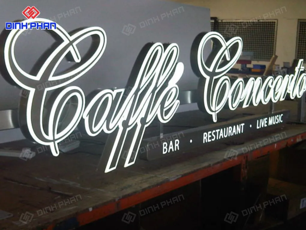 Gia công chữ inox lọng viền