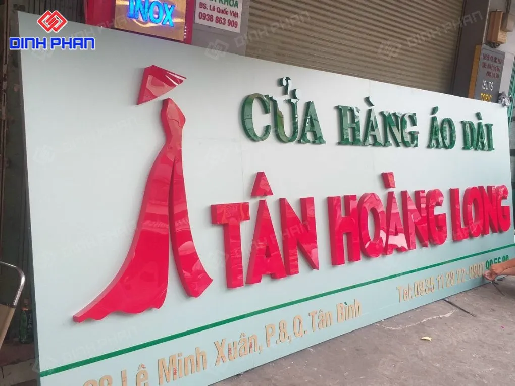 Làm bảng hiệu áo dài
