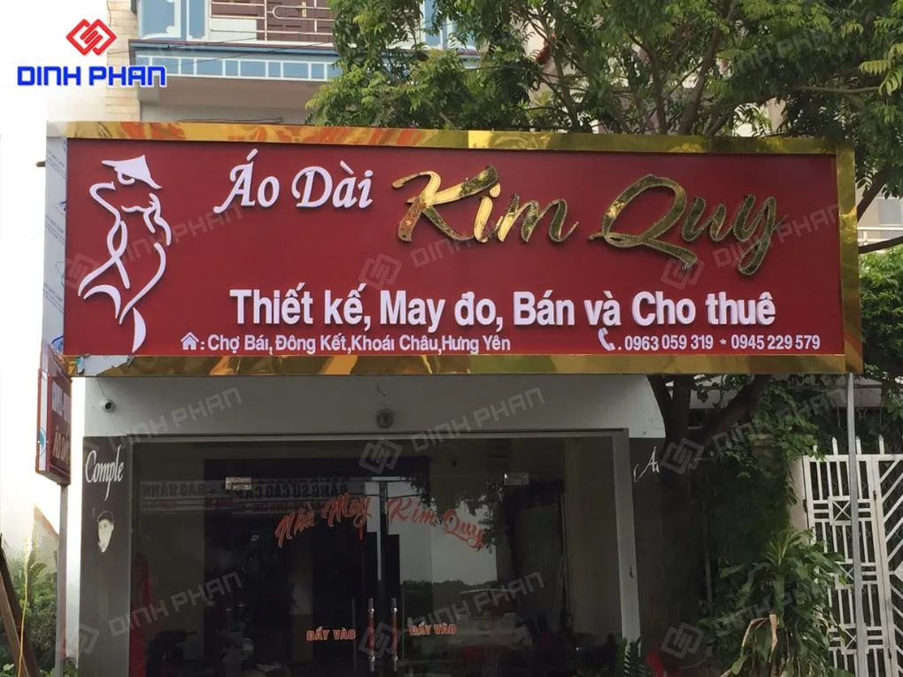 Làm bảng hiệu áo dài