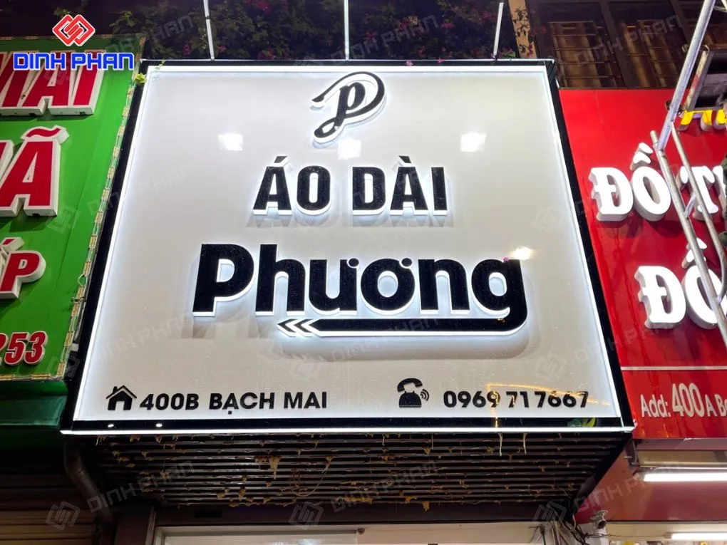 Làm bảng hiệu áo dài