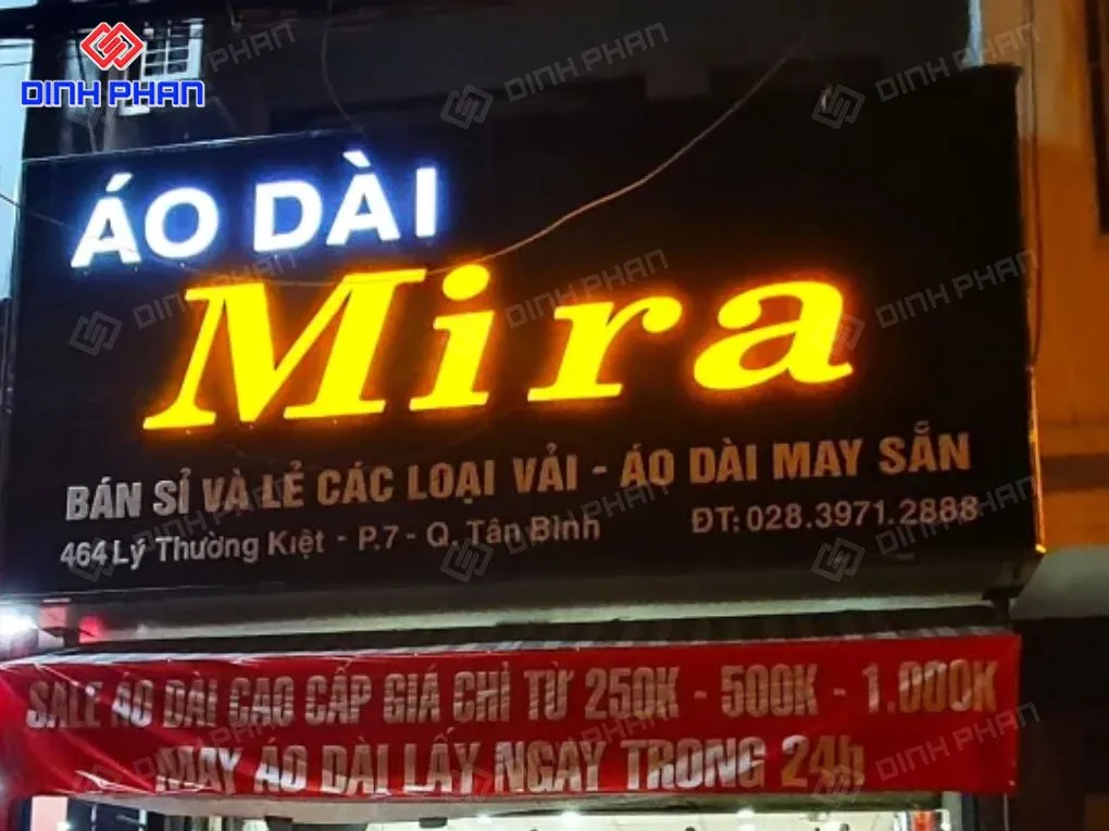 Làm bảng hiệu áo dài