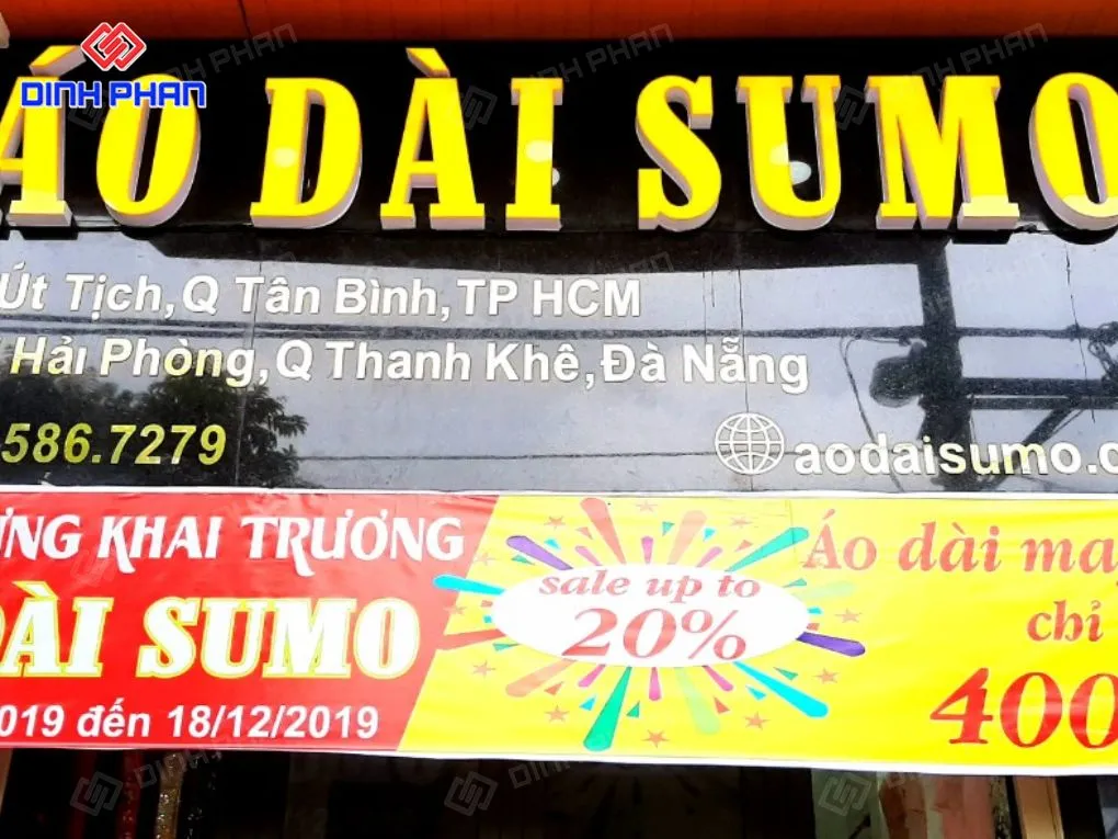 Làm bảng hiệu áo dài