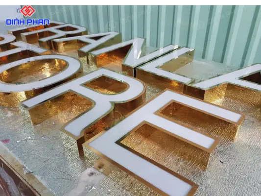 Làm chữ inox lọng viền