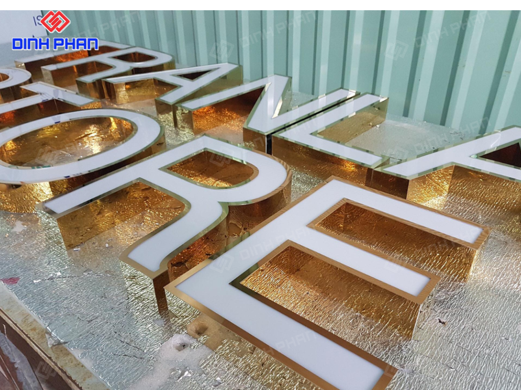 Làm chữ inox lọng viền