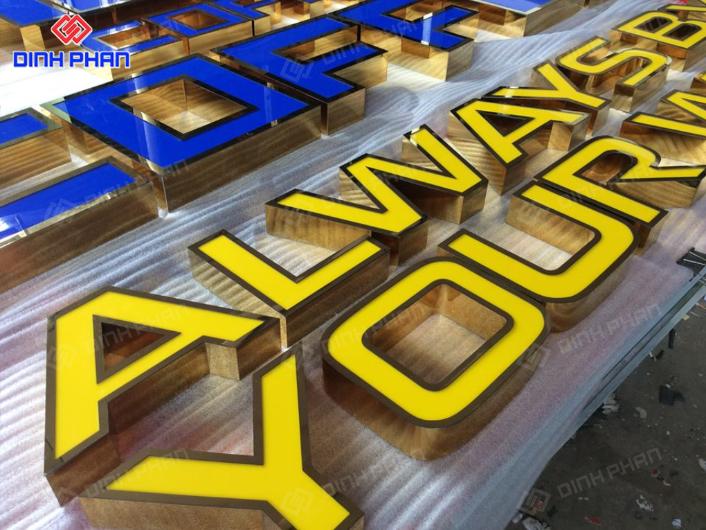 Làm chữ inox mặt mica tại xưởng không qua trung gian, giá tốt Làm chữ inox mặt mica tại xưởng không qua trung gian, giá tốt nhất