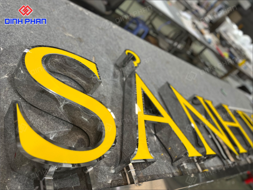 Làm chữ inox mặt mica tại xưởng không qua trung gian, giá tốt Làm chữ inox mặt mica tại xưởng không qua trung gian, giá tốt nhất